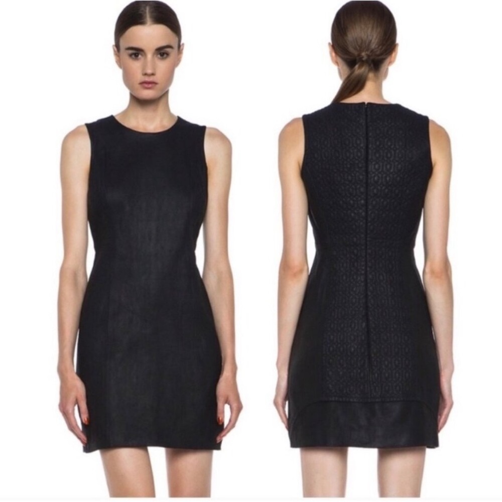Theyskens' Theory Lamb Leather Sheath Dress